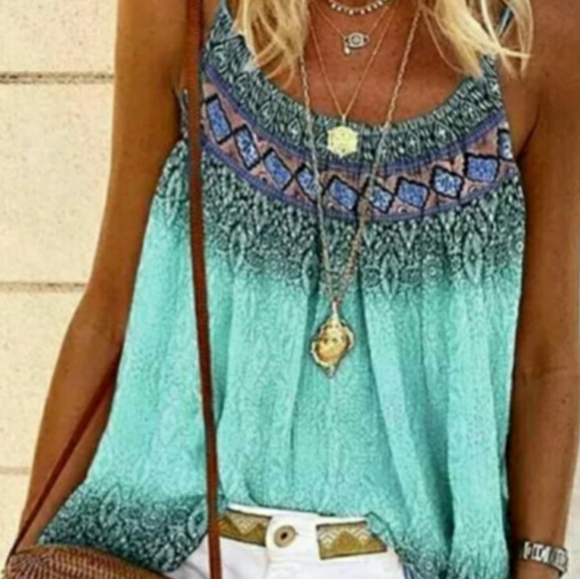 BOHO GRADIENT GEOMETRIC CAMISOLE - Picture 4 of 5